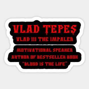 Funny Vlad Tepes Dracula Sticker